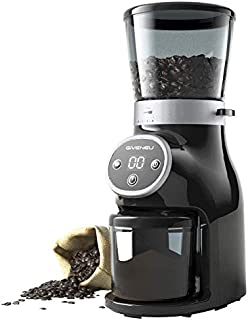 Conical Burr Coffee Grinder, GIVENEU Electric Burr Mill Coffee Bean Grinder with 31 Grind Settings for Espresso, Drip Coffee, French Press and Percolator Coffee, Perfect Home and Office Coffee Grinder