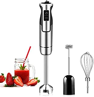 REDMOND Immersion Hand Blender, 3-in-1 8-Speed Stick Blender with Milk Frother, Egg Whisk for Smoothies, Coffee Milk Foam, Puree Baby Food, Sauces and Soups, HB004