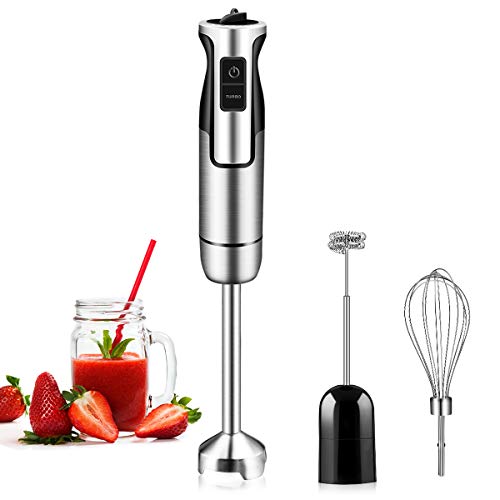 REDMOND Immersion Hand Blender, 3-in-1 8-Speed Stick Blender with Milk Frother, Egg Whisk for Smoothies, Coffee Milk Foam, Puree Baby Food, Sauces and Soups, HB004