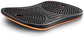 FEZIBO Standing Desk Anti Fatigue Mat Wooden Wobble Balance Board Stability Rocker with Ergonomic Design Comfort Floor Mat (Medium, Obsidian Black)