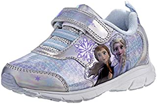 Disney Frozen II Elsa and Anna Seakers - Anna and Elsa, Light Up Silver, Size 7 Toddler