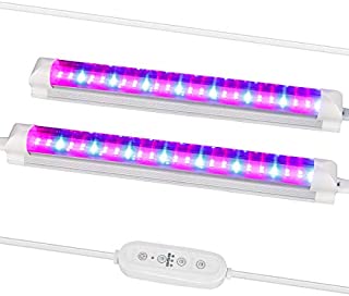 led Grow Lights for Indoor Plants Full Spectrum, 1ft LED Plant Strip Light with 3/6/9H Timer, Plant Light Tube with Auto On/Off, led Greenhouse Lights, Plant lamp Apply to All Plants (2 Pack)