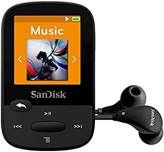 SanDisk SDMX28-016G-G46K Clip Sport Plus MP3 Player, 16GB (Black) (Renewed)