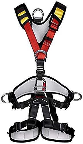 HaoFst Climbing Harness,Full Body Safety Harness Safe Seat Belt for Outdoor Tree Climbing Harness, Mountaineering Outward Band Expanding Training Caving Rock Climbing Rappelling Equip