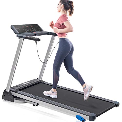 Merax Foldable Electric Treadmill Motorized Running Machine with Bluetooth for Home Office Workout with 15 Preset Programs, Incline Adjustment and Downloadable Sports App