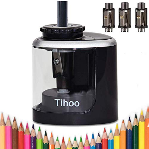 Electric pencil sharpener battery powered pencil sharpener for colored pencilsHigh-Speed Operated Automatic and Manual pencil sharpener for kids for Home School Office Classroom Kids and Adults