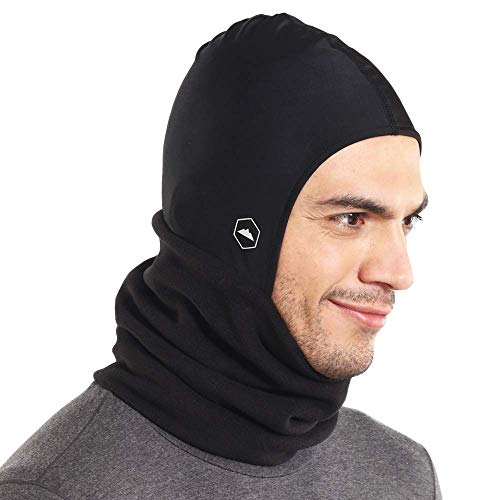 Balaclava Ski Mask - Fleece Neck Warmer w/Helmet Liner Hood - Winter Face Cover for Skiing, Snowboarding & Motorcycle Riding