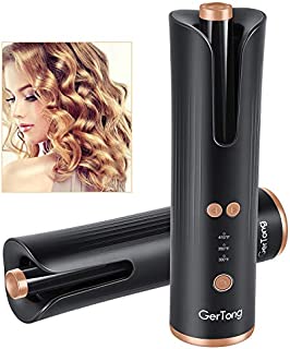 Automatic Curling Iron, Cordless Hair Curler with 3 Temperature Fast Heating and Intelligent Anti-Tangle, Portable Rechargeable Auto Curling Wand Magic Styling Tools for Travel, Home