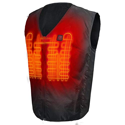 Gerbing 7V Rechargeable Battery Heated Vest Liner for Men/Women  Electric Body Warmer Vest for Winter Outdoor Walking, Hiking, Motorcycle Riding, Hunting, Working  Black