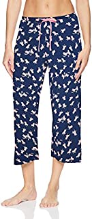 HUE Women's Plus Size Printed Knit Capri Pajama Sleep Pant, Medieval - Beach Chair, 3X