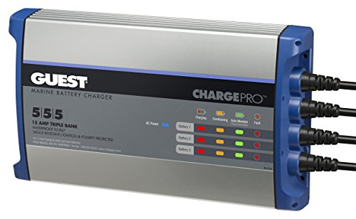 Guest 2713A ChargePro On-Board Battery Charger - 15A/12V, 3 Bank, 120V Input