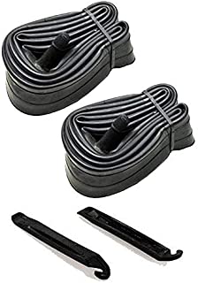 SCK 2 Pack 26 Inch Bike Tubes Plus 2 Tire Levers, 26x1.75/1.95/2.10/2.125 Schrader Valve MTB Bike Inner Tubes