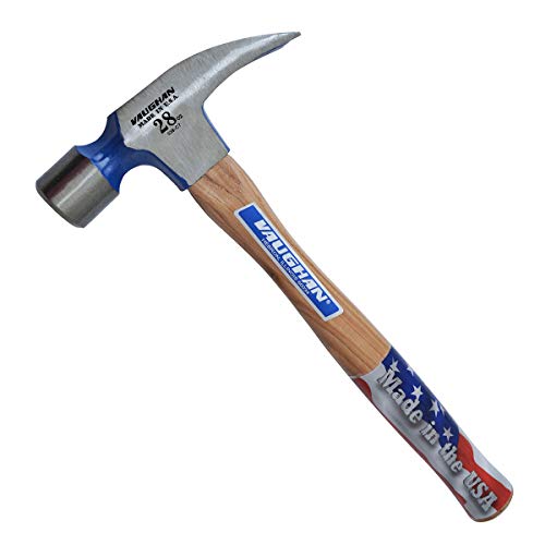 Vaughan 106-02 606S Super Framing Linemans Straight Claw Hammer, 28-Ounce, Smooth Face, Hickory Handle