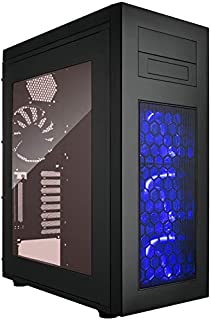 Rosewill ATX Full Tower Gaming PC Computer Case with Blue LED Fans, Supports EATX Motherboards, Supports Dual PSU, Optional 360mm Water Cooling Radiator, Supports up to 7 Fans - Rise Glow