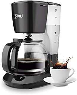 Gevi Coffee Maker 5 Cup with One-Touch, Small Drip Coffeemaker Precision Coffee Brewer Machine with Glass Carafe, Hot Plate and Auto Shut-Off (Renewed)