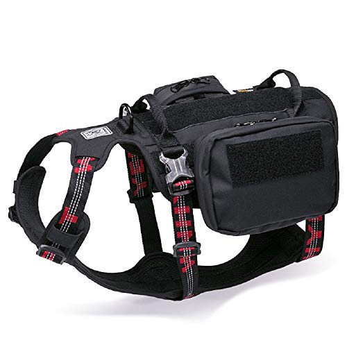 Chai's Choice Rover Scout High Performance Tactical Backpack Harness. Dupont Cordura Waterproof Fabric (Black/Red XL)