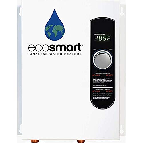 ecosmart ECO 18 Electric Tankless Water Heater, 18 KW at 240 Volts with Patented Self Modulating Technology,White