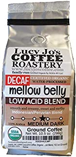 Lucy Jo's Coffee, Organic Decaf Mellow Belly Low Acid Blend, 10.5 oz (Ground)