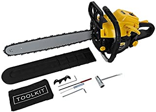 20 Inch Chainsaw 58CC Gas Powered Chainsaw 2 Stroke Bar Power Chain Saws Handheld Cordless Petrol Gasoline Chain Saw for Cutting Wood Garden Farm Home Use US Spot