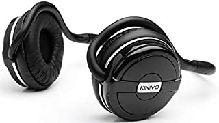 Kinivo BTH240 Bluetooth Headphones (Black, On-Ear, Wireless Music, Hands-Free Calling, Built-in Mic, Foldable, Memory Form Earpads, Travel Bag)