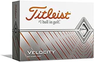 Titleist Velocity Golf Balls, White, (One Dozen)