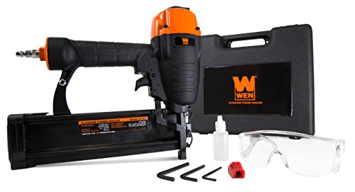 WEN 61764 16 Gauge Pneumatic Straight Finish Nailer with Carrying Case