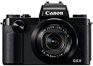 Canon PowerShot G5 X Digital Camera w/1 Inch Sensor and built-in viewfinder - Wi-Fi & NFC Enabled (Black) (Renewed)