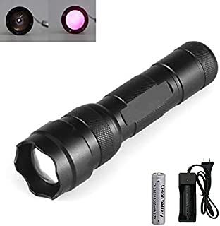 PROFORUS 940nm IR Flashlight for Night Vision, IR Illuminator Flashlights 5W 940nm Infrared Light Torch Zoomable for Coyote Hog Predator Hunting- To be used with Night Vision Device(Battery included)