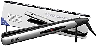 Flat Iron Professional Hair Straightener 1 Inch Ceramic Tourmaline Plates 2 in 1 Straightener and Curling iron Instant Heat Up With Adjustable Temperature LCD Display & Auto Shut Off