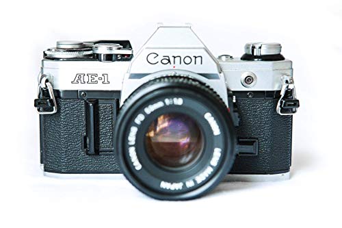 Canon AE-1 35mm Film Camera w/ 50mm 1:1.8 Lens (Renewed)