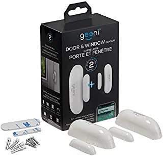 Geeni Wi-Fi Door Sensor, Smart Door and Window Sensors, White, 2-Pack  No Hub Required  Wireless Design, Instant Alerts, Requires 2.4 GHz Wi-Fi