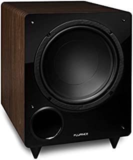 Fluance DB10W 10-inch Low Frequency Powered Subwoofer for Home Theater (Natural Walnut)