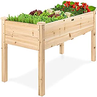 Best Choice Products 48x24x30in Raised Garden Bed, Elevated Wood Planter Box Stand for Backyard, Patio w/Bed Liner