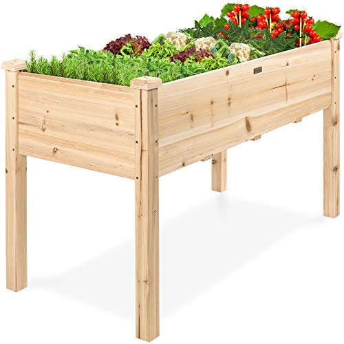 Best Choice Products 48x24x30in Raised Garden Bed, Elevated Wood Planter Box Stand for Backyard, Patio w/Bed Liner