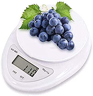 Digital Food Kitchen Scale, Food Scale, Digital Kitchen Weight for Cooking, Baking & Dieting, LCD Digital Display, Auto Off Function, White Scale with Battery Included