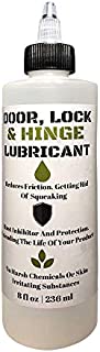 Door, Lock, and Hinge Lubricant - 8 Oz - Great For Sliding Doors, Garage Doors, Stiff Hinges, and Stuck Locks