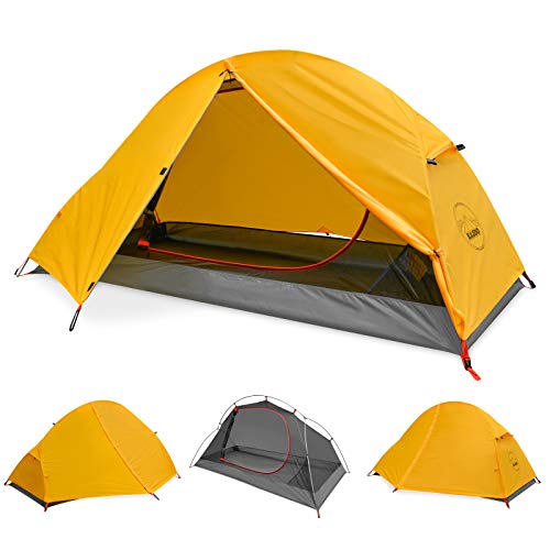 KAZOO Eco-Friendly 1 Person Ultralight Backpacking Tent Waterproof Tents Hiking Lightweight One Person Aluminum Frame (Eco-Friendly Fabric)