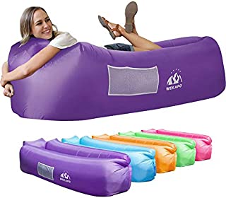 Wekapo Inflatable Lounger Air Sofa Hammock-Portable,Water Proof& Anti-Air Leaking Design-Ideal Couch for Backyard Lakeside Beach Traveling Camping Picnics & Music Festivals Camping Compression Sacks