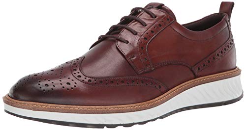 ECCO Men's ST1 Hybrid Brogue Oxford, Cognac, 44 M EU (10-10.5 US)