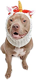 Zoo Snoods Unicorn Dog Costume - Neck and Ear Warmer Hood for Pets (Large)