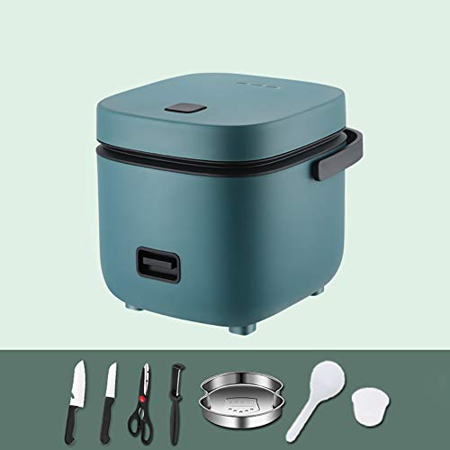 AURALLL Mini 1.7L Electric Food Rice Cooker, 2 Cups Portable Travel Steamer Small with Keep-Warm Function Stainless Steel Non-Stick Rice Cooker for One Or Two People