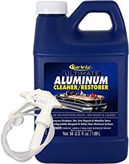 STAR BRITE 87764 Ultimate Aluminum Cleaner & Restorer - Safely Clean Pontoon Boats, Jon Boats & Canoes, 64 oz.