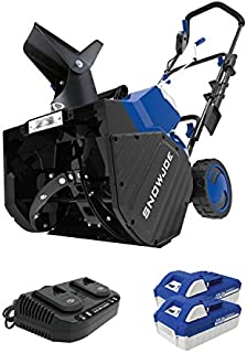 Snow Joe 24V-X2-SB18 48-Volt iON+ Cordless Snow Blower Kit | 18-Inch | W/ 2 x 4.0-Ah Batteries and Charger