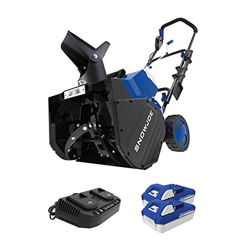 Snow Joe 24V-X2-SB18 48-Volt iON+ Cordless Snow Blower Kit | 18-Inch | W/ 2 x 4.0-Ah Batteries and Charger