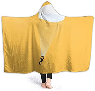 Warm Hoodie Blanket Parachutes Hooded Throw Wrap Cape Cloak Bathrobe Adults Windproof Couch Bed Shawl Flannel with Sleeves