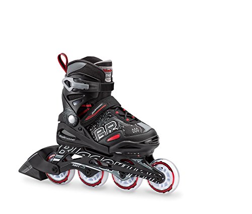 Bladerunner by Rollerblade Phoenix Boys Adjustable Fitness Inline Skate, Black and Red, Junior, Value Performance Inline Skates, US size Junior Youth 1 to 4