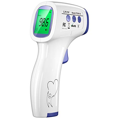 LPOW Forehead Thermometer for Adults, The Non Contact Infrared Baby Thermometer for Fever, Body Thermometer and Surface Thermometer 2 in 1 Dual Mode Medical Thermometer