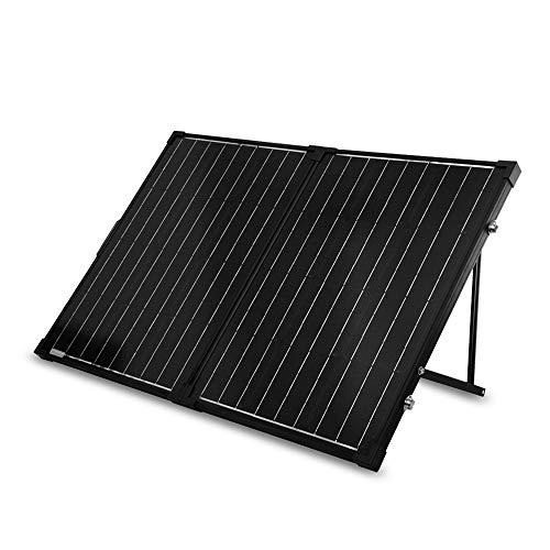 Renogy 100 Watt 12 Volt Monocrystalline Off Grid Portable Foldable 2Pcs 50W Solar Panel Suitcase Built-in Kickstand with Waterproof 20A Charger Controller