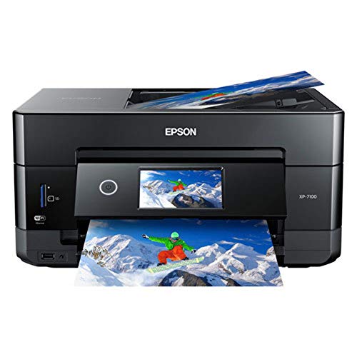 Epson Expression Premium XP-7100 Wireless Color Photo Printer with ADF, Scanner and Copier, Black