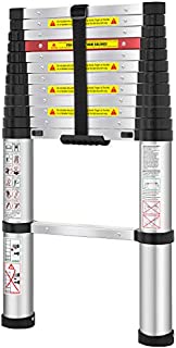 WolfWise Aluminum Telescopic Extension Multi-Purpose Ladder, 12.5FT, 330lbs Capacity